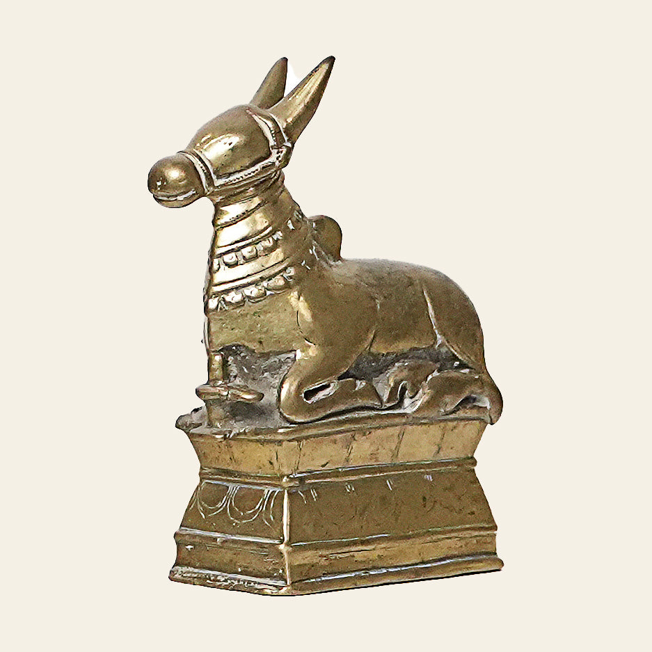 Brass Cow Figurine - Sacred Hindu Statue
