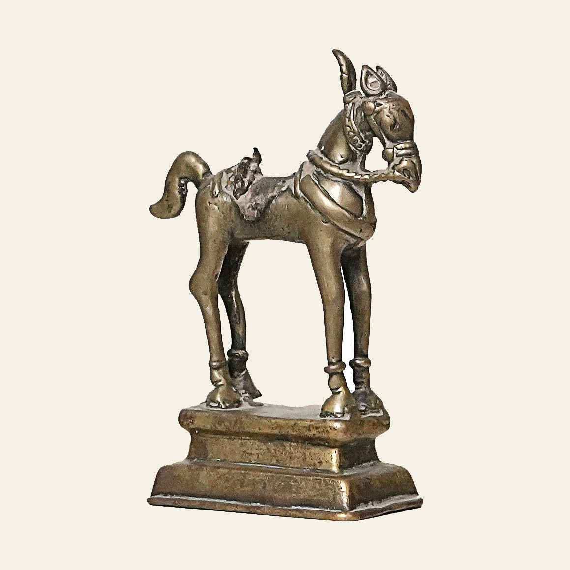 Brass Horse Figurine - Indian Traditional Sculpture