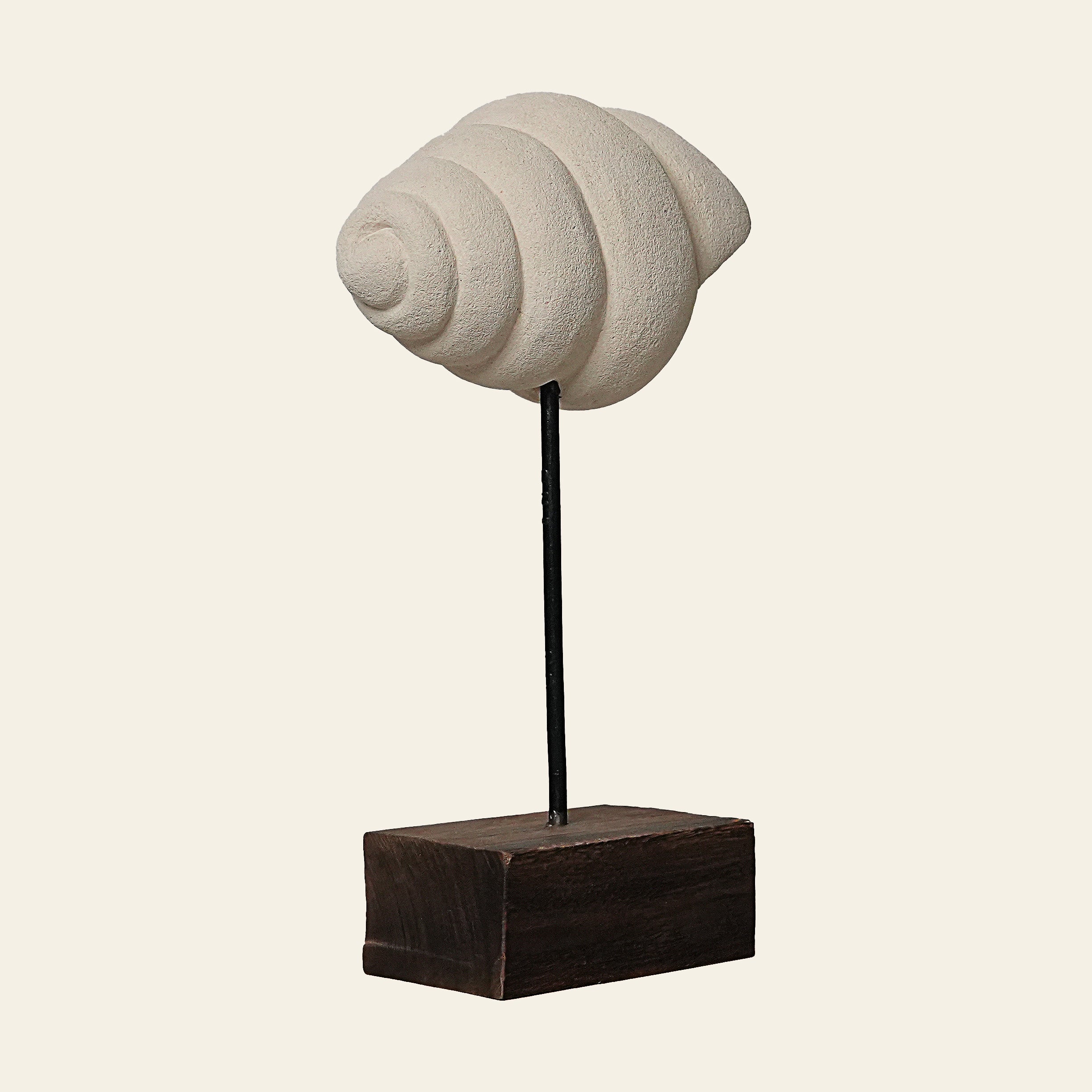 Stone Shell Sculpture - Coastal Home Decor