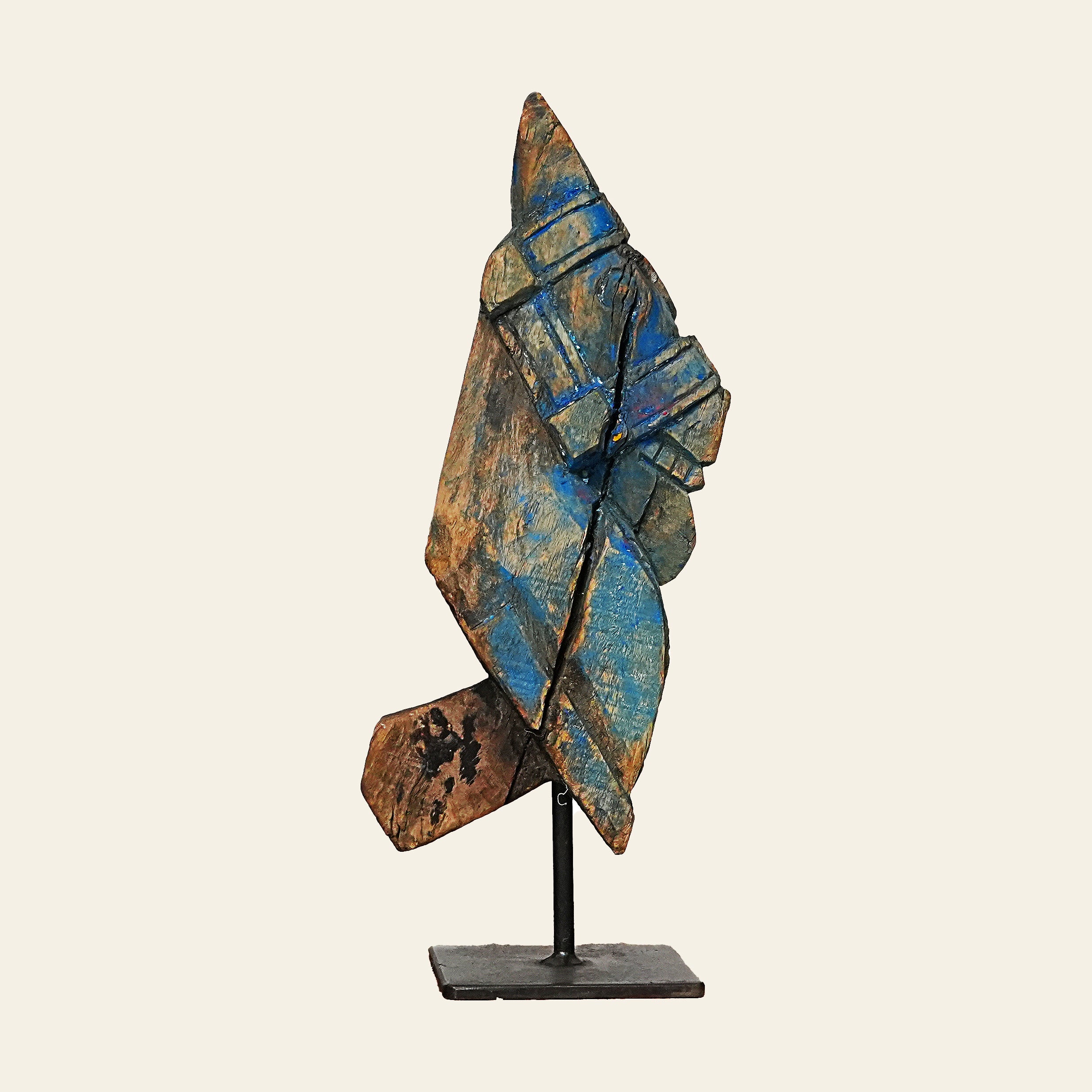 Vintage Painted Wooden Horse Head